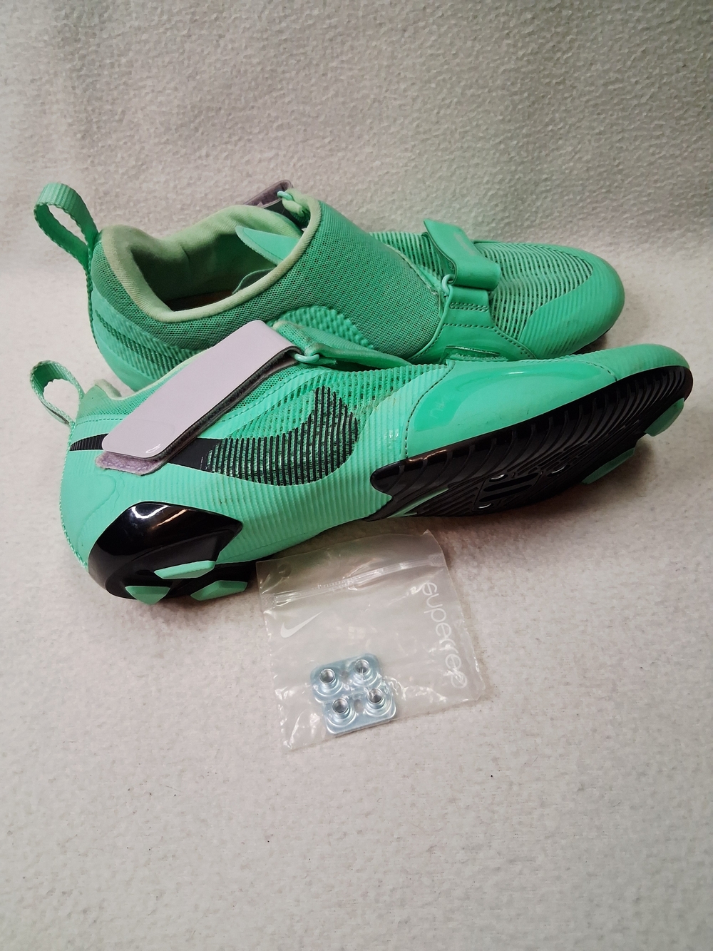 women's Nike SuperRep Cycle indoor cycling shoes in the Green Glow colorway